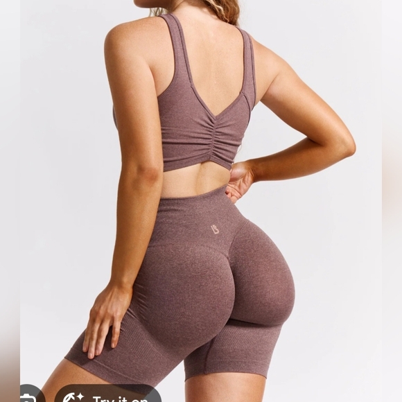 Buff bunny Miracle Seamless Shorts Mocha Berry Brown - Picture 2 of 7